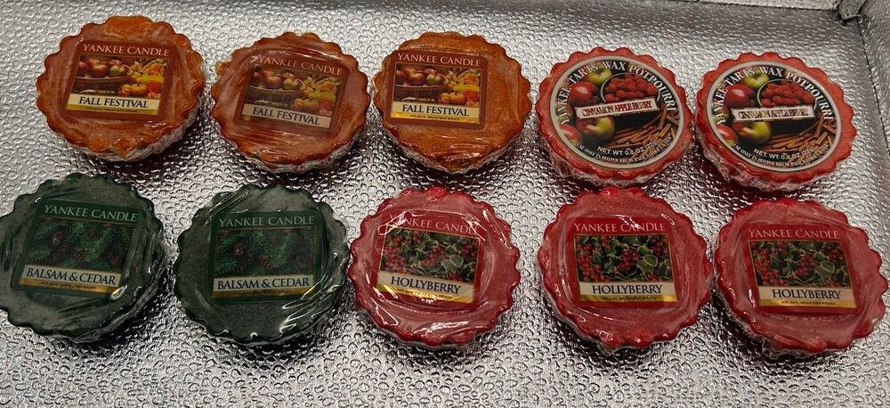 Yankee Candle Tarts Mixed Wax Melts Various Scents Lot of 10 New Sealed